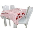 thumbnail image 3 of GZHJMY Valentines Day Square Tablecloth 54"(W) x 54"(L), Love Hearts Modern Table Linen Cloth Cover for Kitchen Dining Room Party Home Decor, 3 of 6