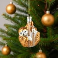 thumbnail image 3 of Northlight Sloth with Bamboo Glass Christmas Ornament - 4" - Gold, 3 of 7