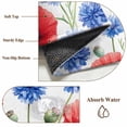 thumbnail image 6 of 3'x5' Area Rugs, Red Poppy Flower Indoor Outdoor Area Rug for Living Room Bedroom, Blue Watercolor Budding Floral Summer Washable Bathroom Rugs Kitchen Floor Carpet Mats Home Decor Aesthetic, 6 of 8