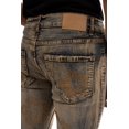 thumbnail image 2 of Men's Rhinestone Slim Straight Stretch Denim Jeans - Light Tint, Waist 28, 2 of 5