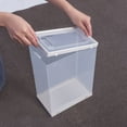 thumbnail image 6 of Set of 18 PCS Stackable Shoe Storage Box Foldable Clear  Sneaker Display Plastic Box White, 6 of 10
