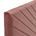thumbnail image 4 of Pemberly Row Angular Channel Tufted Velvet Full/Queen Headboard in Dusty Rose, 4 of 11