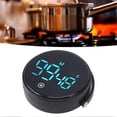 thumbnail image 2 of Temporizador de cocina digital magnético con pantalla LED grande y cuenta regresiva para clases de cocina y fitness, color negro., 2 of 5