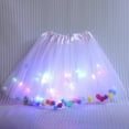 thumbnail image 4 of SGMVNU Tutu for Girls Sparkly Multi Layers Tulle Skirt Elastic Waist A Line Flowy Mini Dance Skirt for Holiday Party, White, Size 3-14 Years, 4 of 5