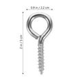 thumbnail image 2 of 10 Pcs Screw-in Hook Screws for Jewelry Making Eyeglass Repair Kit Silver, 2 of 8