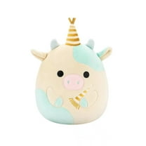 Squishmallows 2025 Original 8-Inch Happy Birthday Squad Plush - Collectible Soft & Squishy Mini Stuffed Animal Toy - Add to Your Squad - Gift for Kids, Girls & Boys (Belana Cow)