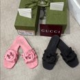 thumbnail image 2 of Gu-cci Black Sandals with Interlocking G Logo, 2 of 5