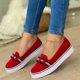 thumbnail image 1 of Zapatos de mujer de estilo británico para mujer Mocasines de corte bajo con hebilla de punta redonda de color sólido Wmkox8yii hj789, 1 of 2