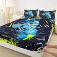 thumbnail image 3 of Homewish Dirt Bike Full Size Sheets 4-Piece for Boys Girls,Extreme Sport Breathable Bed Sheets,Graffiti Splash Lightweight Sheet Sets,Ultra Soft Home Decor, 3 of 7