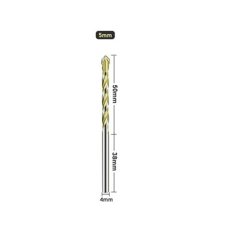 

LIKEM 1Pc 5/6/8/10/12mm Multifunctional Drill Bit for Ceramic Tile Wood Metal Concrete