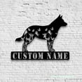 thumbnail image 2 of Craftnamesign Custom FLoral Australian Cattle Metal Wall Art LED Light, Flower Dog Lover Name Sign, 2 of 5