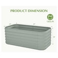 Galvanized Raised Garden Bed, Outdoor Planter Bed, Metal Planter Box ...