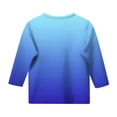 thumbnail image 4 of WEIYLL T-Shirts Fille Dégradé Imprimé Polyvalent Col Rond Manches 3/4 Décontracté Enfant 13-14 Ans, 4 of 4