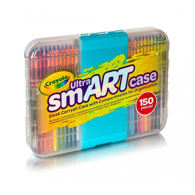 Crayola Ultra Smart Case Coloring And Art Supplies Gift For Kids 150 Pieces
