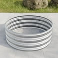 thumbnail image 6 of ACE-GARDEN,1-YEAR-WARRANTY,32.08"*11.42",Round Raised Garden Bed,Metal Raised Beds for Vegetables,Outdoor Garden Raised Planter Box,Backyard Patio Planter Raised Beds for Flowers,Herbs,Fruits(Silver), 6 of 7