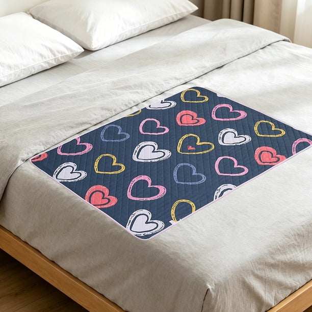 Yhmxh Protectores de colchón absorbentes lavables para adultos con incontinencia, 90 x 70 cm, gruesos, reutilizables e impermeables, protectores antideslizantes de secado rápido para adultos, ancia