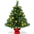 thumbnail image 1 of Costway 24" Pre-Lit Tabletop Fir Artifical Christmas Tree Battery Operated w/ Led Lights, 1 of 10