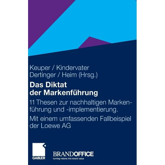 Das Diktat Der MarkenfÃ¼hrung: 11 Thesen Zur Nachhaltigen MarkenfÃ¼hrung Und -Implementierung. Mit Einem Umfassenden Fallb, (Hardcover)