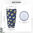 thumbnail image 4 of Fotbe Funny Chicken Pattern 20 oz Tumbler Stainless Steel Vacuum Insulated Coffee Ice Cup Double Wall Travel Flask Leak-proof Coffee Cup-Without Straw, 4 of 8