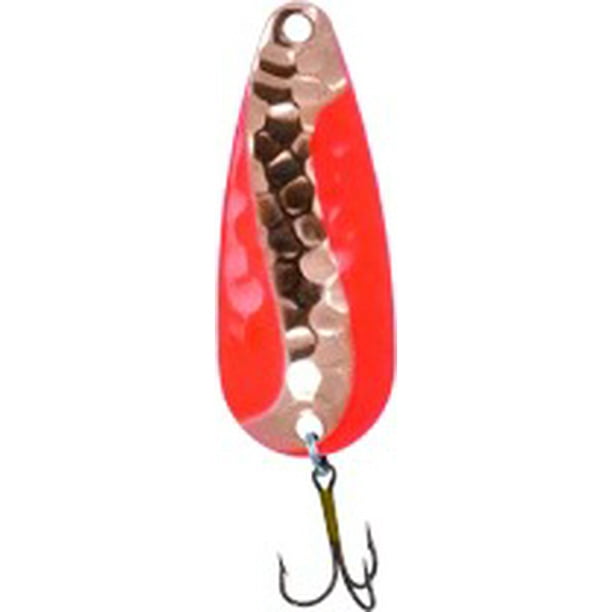 Rainbow PotOGold 1 3/4", 1/4oz Hammered Brass/Flame Red, Fishing