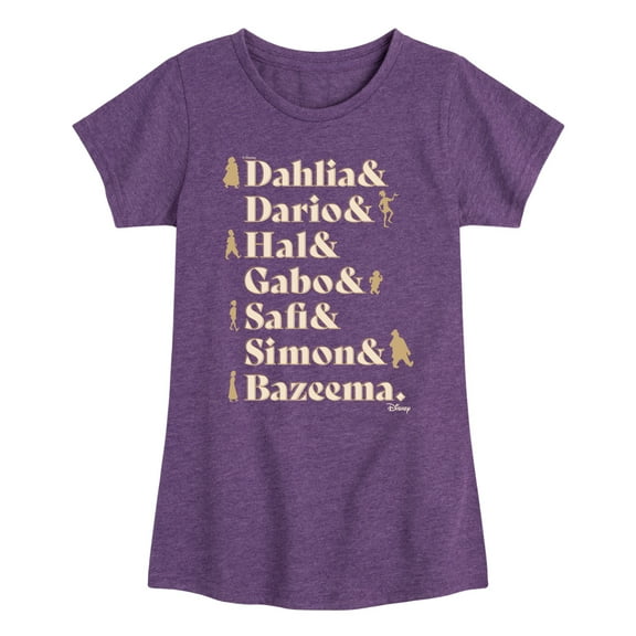 Disney Wish - Dahlia Dario Hal Gabo Safi Simon Bazeema - Toddler & Youth Girls Short Sleeve Graphic T-Shirt