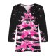 thumbnail image 5 of Puntoco Blusa informal de cuello redondo con mangas 3/4 cortas y estampado a la moda para mujer, 5 of 5