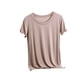 thumbnail image 1 of Fiudx Camisetas para Mujer Camisa Informal de Corte Fino con Mosca y Parte Inferior para Mujer, Top/Camisa Ajustada de Manga Corta con Cuello Redondo, 1 of 4