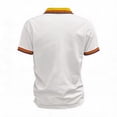 thumbnail image 5 of Colombia 2026 Soccer Cup Fan Jersey for Men, Short Sleeve Polo Shirt with Cityscape & Tricolor Graphic, Breathable Mesh Sports Top, 1 PC White XL, 5 of 5