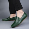 thumbnail image 6 of Men's Casual Loafers Slip On Leather Shoes Lightweight Driving Shoes Moccasins Classic Penny Loafer Flats Boat Shoes Outdoor Walking Shoes, 6 of 10