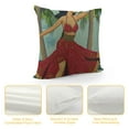 thumbnail image 4 of Creowell  Hawaiian Hula Girl Throw Pillow Cover Hawaii Dance On Beach Tropical Palm Ocean Nature Pillow Case Decorative Men Women Boy Girl Room Cushion Cover for Home Couch White, 4 of 5