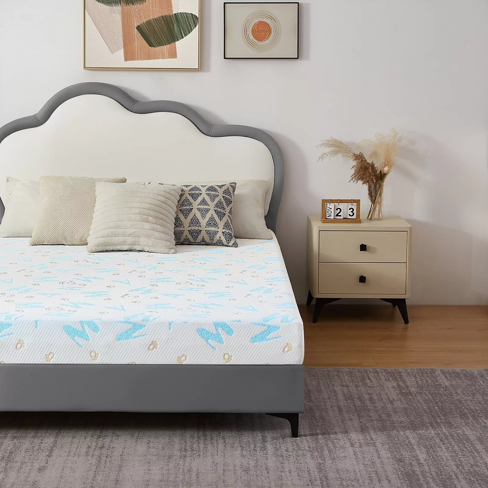 Gel Memory Foam Mattress, 5 Inch, Twin XL Alphabet Bed Mattress, Medium Firm Feel Mattress,Breathable & Cool Sleep Spine Pressure Relief Bed in a Box CertiPUR-US Certified