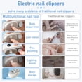 thumbnail image 4 of 2-in-1 Electric Nail Clipper for Seniors and Adults, Automatic Trimmer & Polisher, 3-Speed Adjustable Electric Nail Cutter with LED Light and Catcher for Fingernails, Home Travel Grooming Tool, White, 4 of 7