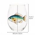 thumbnail image 3 of Artisanal Tropical Color Fish Glassware, 3D Tropical Color Fish Stemless Wine Glasses, Handcrafted Marine Animal Bar Glass, 3 of 8