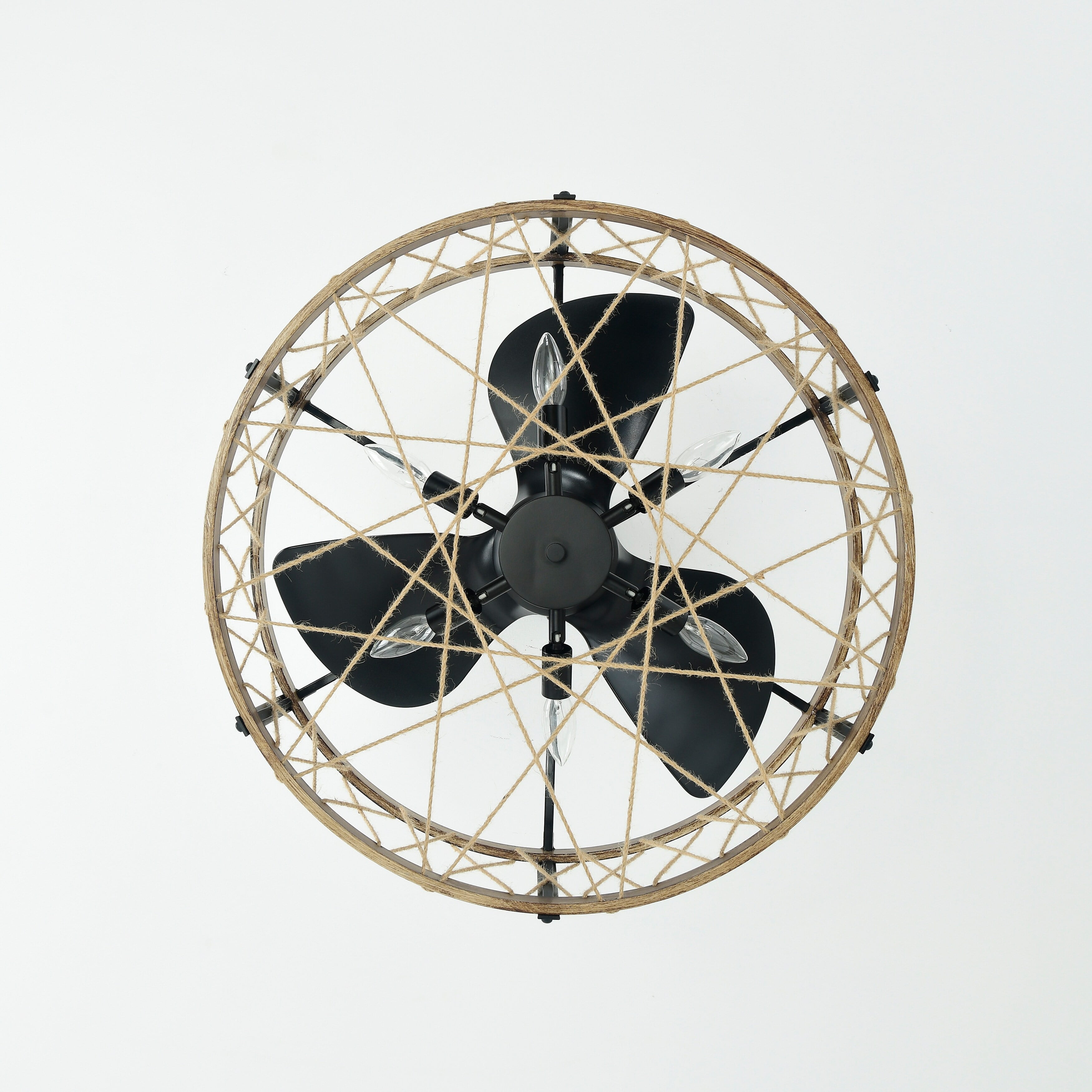Delano 25.7 in. Indoor Black Finish Ceiling Fan with Light Kit and Remote