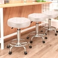 thumbnail image 3 of Sillas de bar taburete ilios innova celosía redondo ajustable con ruedas Beige, 3 of 9