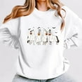 thumbnail image 2 of WEAIXIMIUNG Chandails en Molleton d'Automne Graphiques pour Femmes Quotidien Maison Extérieur Entraînement Manches Longues Col Rond T-Shirt Haut Imprimé Chandail en Molleton Blouse de Rue Mode Urbaine, 2 of 4