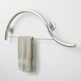 thumbnail image 4 of 30-inch Designer Curved/Waved Bathroom Shower Grab Bar with Towel Bar, Right-Handed, Polished, 4 of 6