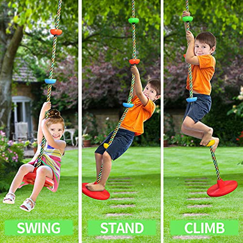 Swing Set for Kids Outdoor 2 Pack with Swings Seat&Tree Climbing Rope Swing Platforms Swing Set Accessories with Carabiners and Tree Straps Outside Playground Backyard 