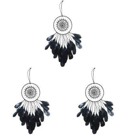 

Hemoton 3pcs Creative Plume Dream Catcher Pendant Woven Dream Catcher Ornament Hanging Pendant