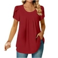 thumbnail image 1 of Birdeem Blouse Mode Femme Confortable Décontractée Col Rond Manches Courtes Imprimé, 1 of 6