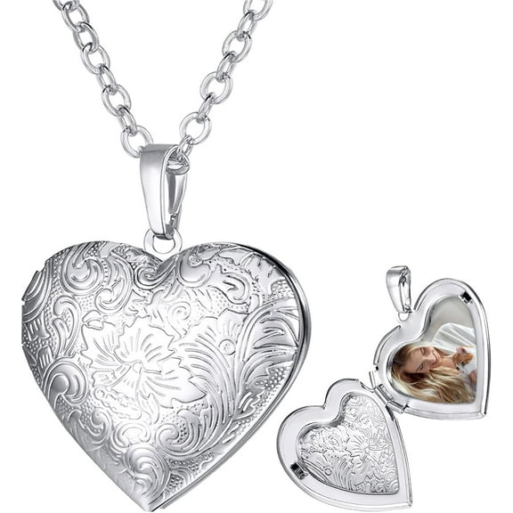 Custom Photo Locket Necklace - Oval & Heart Shaped Locket - Gold/Silver/Rose Gold Personalized Image Necklaces for Women