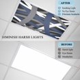 thumbnail image 4 of 1 Pack Abstract Art Fluorescent Light Covers for Ceiling Lights Blue White Black Gray Line Modern Simple Magnetic Ceiling Light Covers Overhead Light Filters for Office Classroom Home, 4 of 9