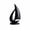 Black, variant on Modern Sculptures Home Decor, Sailboat Decor Ornament, Boat Decorations Statue Decor, Art Sculptures and Statues, Sailboat Gifts Home Office Bathroom Shelf Decor