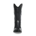 thumbnail image 4 of Steve Madden Hayward Leather Block Heel Round Toe Western Boots Black Leather (10, Black Leather), 4 of 6