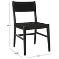 thumbnail image 4 of Safavieh Dutton Farmhouse Wood and Paper Cord Dining Side Chairs, Black, 4 of 8