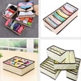 thumbnail image 4 of Underwear Drawer Organizer, Drawer Divider, Foldable Closet Storage Boxes Dresser Drawer Organizers for Underwear, Socks, Clothes, Stockings, Scarves, Ties and Bras Underwear Organizer Dividers, 4 of 6