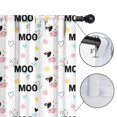 thumbnail image 4 of Blackout Kids Curtains,White Cow Moo Pattern Childrens Insulated Curtains Set Of 2,Bedroom Essentials,Toddler Room Decor 42x54in(106x137cm), 4 of 5