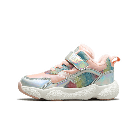 

TARANIS Toddler Kids Girls Sneakers Non-slip Velvet Soft-soled Running Shoes For Fall Winter New