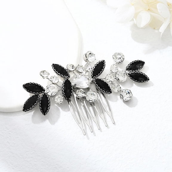 Rhinestone Bride Wedding Hair Comb Red Crystal Side Comb Bridal Hair Piece Clips Headpiece Bridesmaid Hair Accessories for Women and Girls (Red)