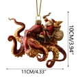 thumbnail image 2 of hengsof 8-Arm Octopus Sea-Themed Christmas Ornaments Hanging Drop Decor for Tree Branches Home Nautical Festive Displays Perfect for Christmas, 2 of 5